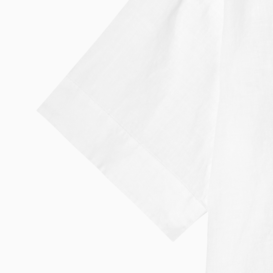 TOMMY HILFIGER [Official Headquarters] Boxy Crop Linen Shirt (T22F3WSH093WT1YCF)