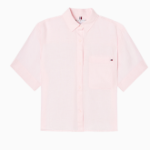 TOMMY HILFIGER [Official Headquarters] Boxy Crop Linen Shirt (T22F3WSH093WT1TOG)