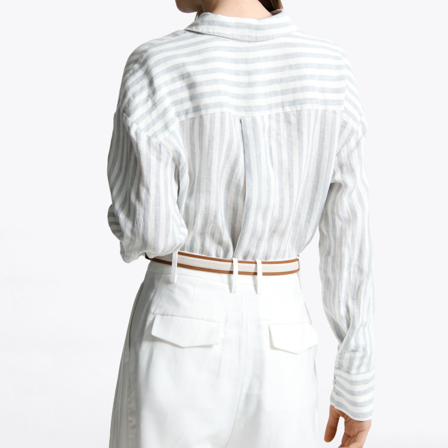 TOMMY HILFIGER [Official Headquarters] Linen Easy Shirt (T22F3WSH097WT10K5)