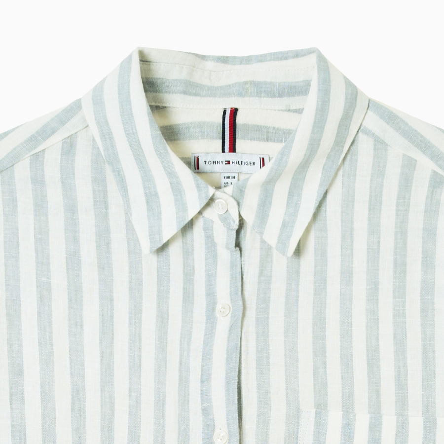 TOMMY HILFIGER [Official Headquarters] Linen Easy Shirt (T22F3WSH097WT10K5)