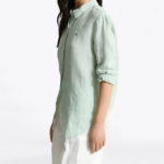 TOMMY HILFIGER [Official Headquarters] Regular Stripe Linen Shirt (T22F3WSH091WT20CF)