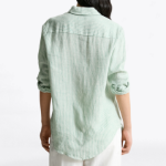 TOMMY HILFIGER [Official Headquarters] Regular Stripe Linen Shirt (T22F3WSH091WT20CF)