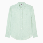 TOMMY HILFIGER [Official Headquarters] Regular Stripe Linen Shirt (T22F3WSH091WT20CF)