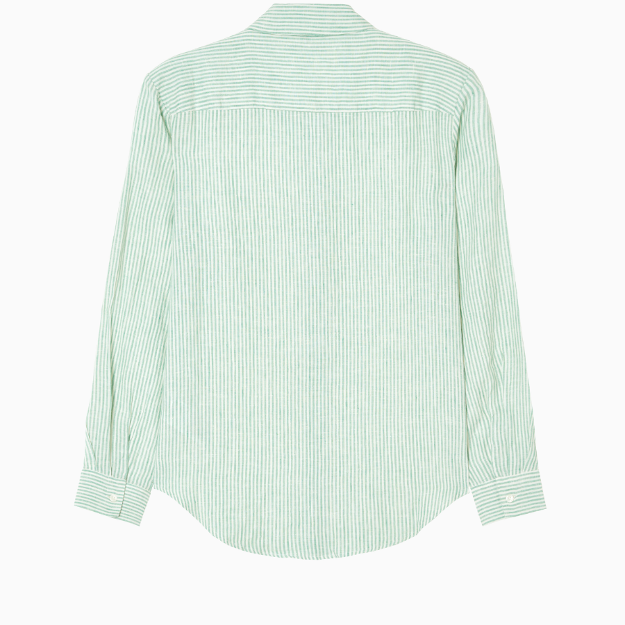 TOMMY HILFIGER [Official Headquarters] Regular Stripe Linen Shirt (T22F3WSH091WT20CF)