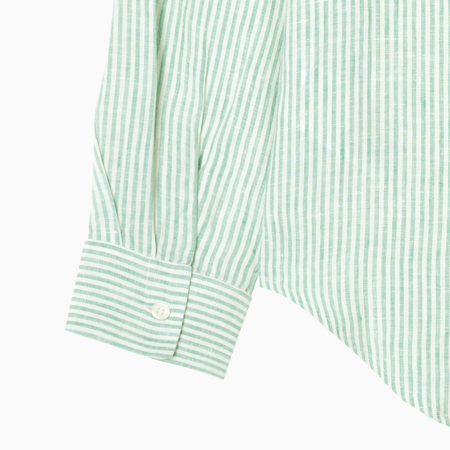 TOMMY HILFIGER [Official Headquarters] Regular Stripe Linen Shirt (T22F3WSH091WT20CF)