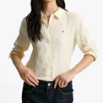 TOMMY HILFIGER [Official Headquarters] Regular Stripe Linen Shirt (T22F3WSH091WT20FS)