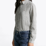 TOMMY HILFIGER [Official Headquarters] Regular Stripe Linen Shirt (T22F3WSH091WT20X9