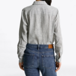 TOMMY HILFIGER [Official Headquarters] Regular Stripe Linen Shirt (T22F3WSH091WT20X9