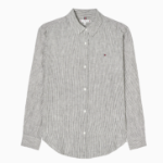 TOMMY HILFIGER [Official Headquarters] Regular Stripe Linen Shirt (T22F3WSH091WT20X9