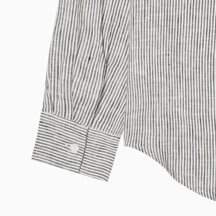 TOMMY HILFIGER [Official Headquarters] Regular Stripe Linen Shirt (T22F3WSH091WT20X9