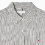 TOMMY HILFIGER [Official Headquarters] Regular Stripe Linen Shirt (T22F3WSH091WT20X9