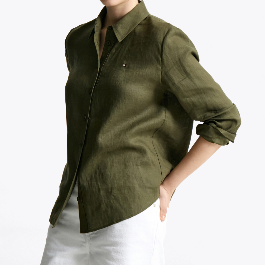 TOMMY HILFIGER [Official Headquarters] Linen Color Shirt (T22F1WSH401WL1W60)