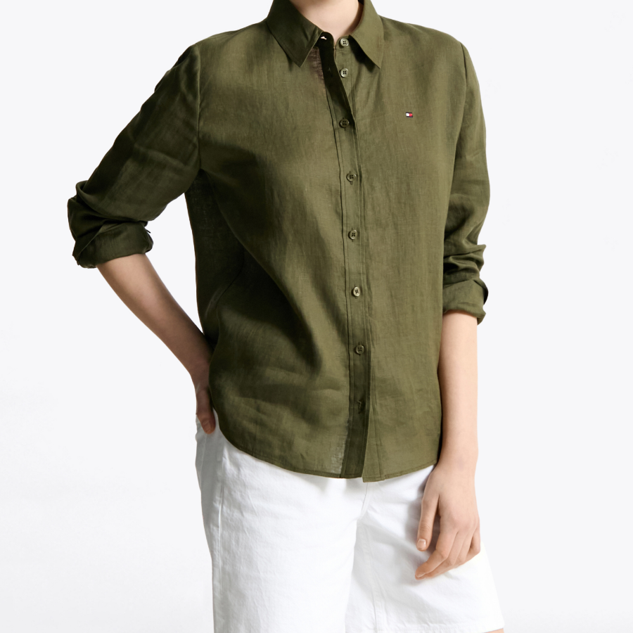 TOMMY HILFIGER [Official Headquarters] Linen Color Shirt (T22F1WSH401WL1W60)