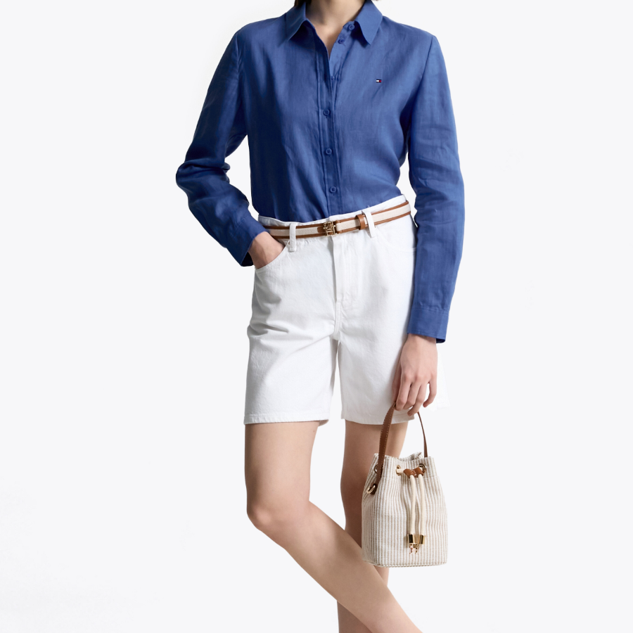 TOMMY HILFIGER [Official Headquarters] Linen Color Shirt (T22F1WSH401WL1B50)