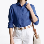 TOMMY HILFIGER [Official Headquarters] Linen Color Shirt (T22F1WSH401WL1B50)