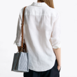 TOMMY HILFIGER [Official Headquarters] Solid Collar Linen Shirt (T22F3WSH090WT2YCF)