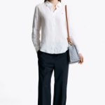 TOMMY HILFIGER [Official Headquarters] Solid Collar Linen Shirt (T22F3WSH090WT2YCF)