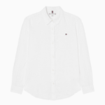 TOMMY HILFIGER [Official Headquarters] Solid Collar Linen Shirt (T22F3WSH090WT2YCF)