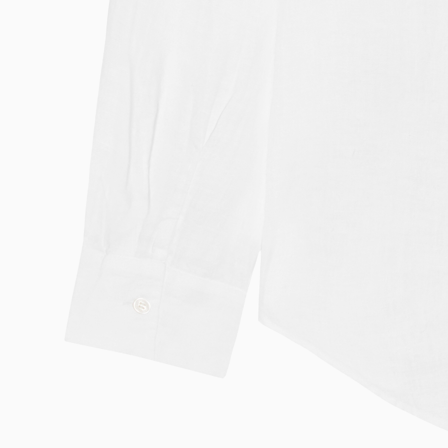 TOMMY HILFIGER [Official Headquarters] Solid Collar Linen Shirt (T22F3WSH090WT2YCF)