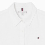 TOMMY HILFIGER [Official Headquarters] Solid Collar Linen Shirt (T22F3WSH090WT2YCF)