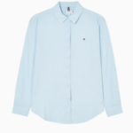 TOMMY HILFIGER [Official Headquarters] Solid Collar Linen Shirt (T22F3WSH090WT2C1O)