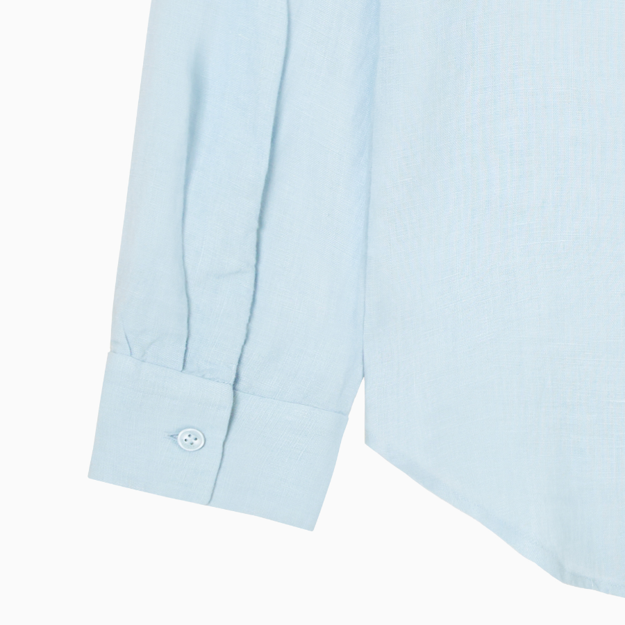 TOMMY HILFIGER [Official Headquarters] Solid Collar Linen Shirt (T22F3WSH090WT2C1O)