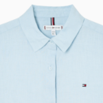 TOMMY HILFIGER [Official Headquarters] Solid Collar Linen Shirt (T22F3WSH090WT2C1O)
