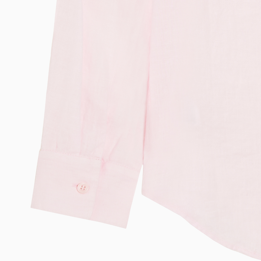 TOMMY HILFIGER [Official Headquarters] Solid Collar Linen Shirt (T22F3WSH090WT2TOG)