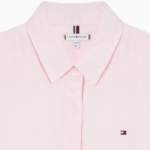TOMMY HILFIGER [Official Headquarters] Solid Collar Linen Shirt (T22F3WSH090WT2TOG)