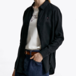 TOMMY HILFIGER [Official Headquarters] Solid Collar Linen Shirt (T22F3WSH090WT2BDS)