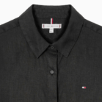 TOMMY HILFIGER [Official Headquarters] Solid Collar Linen Shirt (T22F3WSH090WT2BDS)