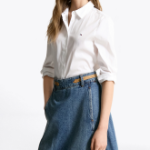 TOMMY HILFIGER [Official Headquarters] Essential Poplin Shirt (T22F0WSH001WT1YCF)