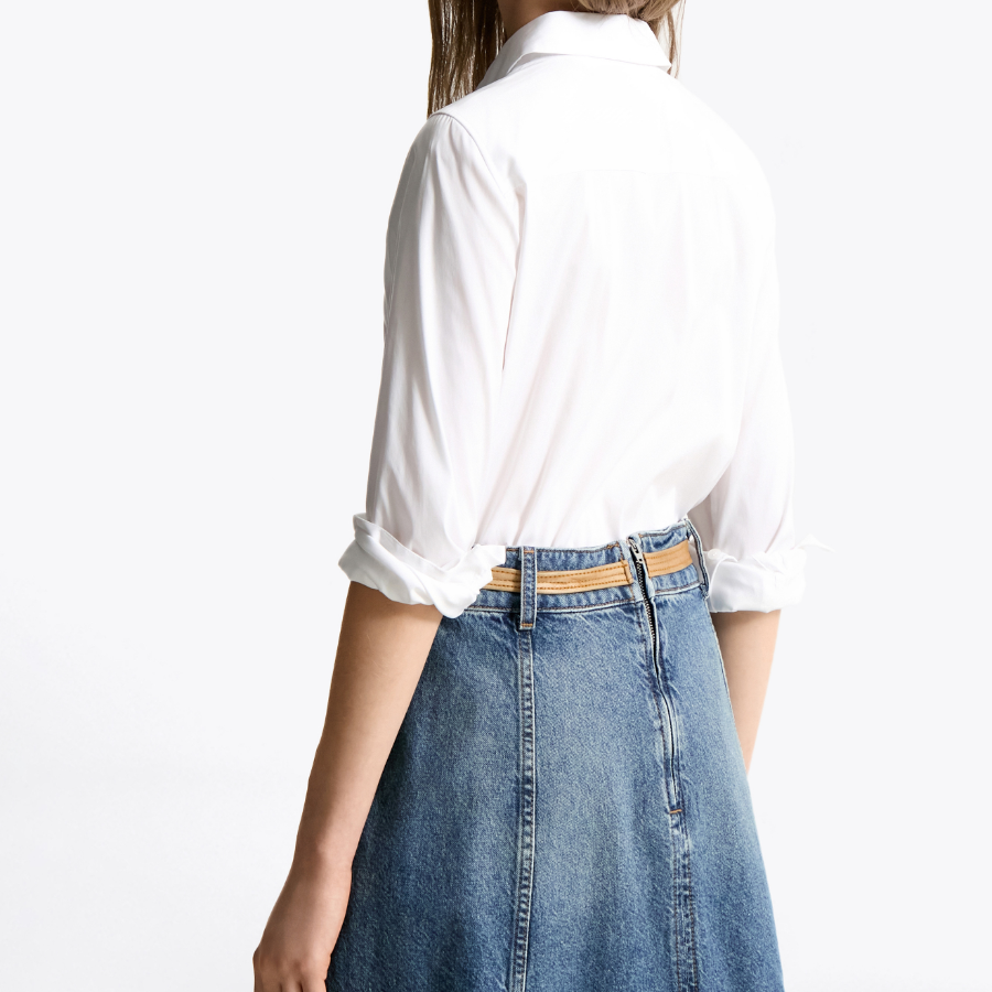 TOMMY HILFIGER [Official Headquarters] Essential Poplin Shirt (T22F0WSH001WT1YCF)