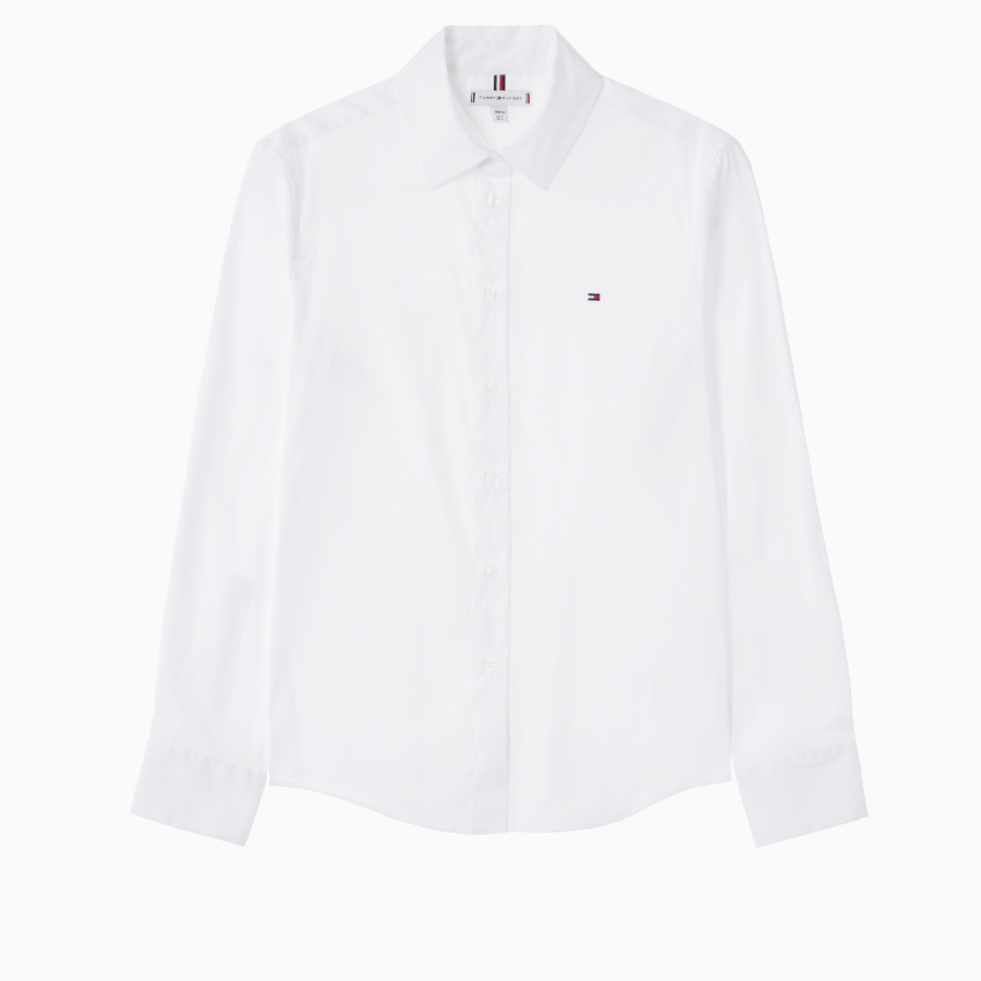 TOMMY HILFIGER [Official Headquarters] Essential Poplin Shirt (T22F0WSH001WT1YCF)