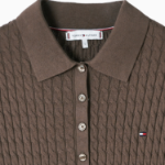 TOMMY HILFIGER [Official Headquarters] Cotton Cable Polo Sweater