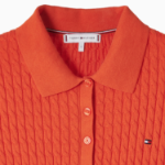 TOMMY HILFIGER [Official Headquarters] Cotton Cable Polo Sweater
