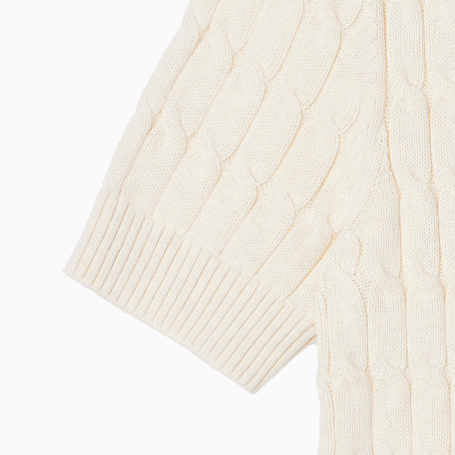 TOMMY HILFIGER [Official Headquarters] Cable Polo Short-Sleeve Pullover