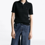 TOMMY HILFIGER [Official Headquarters] Cable Polo Short-Sleeve Pullover