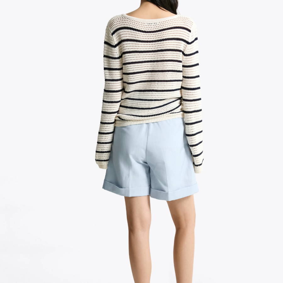 TOMMY HILFIGER [Official Headquarters] Linen Blended Roll-Up Shorts