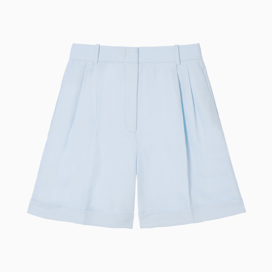 TOMMY HILFIGER [Official Headquarters] Linen Blended Roll-Up Shorts