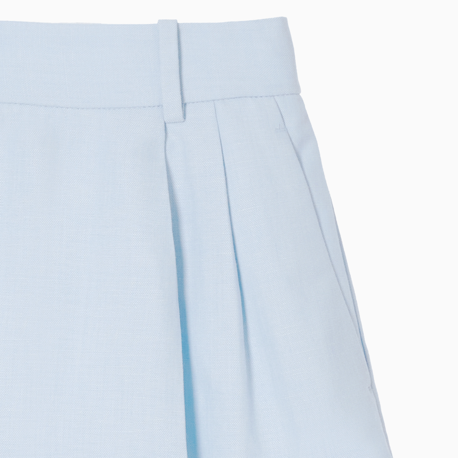 TOMMY HILFIGER [Official Headquarters] Linen Blended Roll-Up Shorts