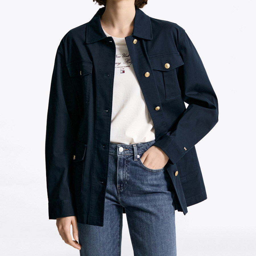 TOMMY HILFIGER Utility Gold Button Jacket