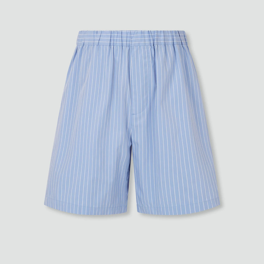 JAJU Firm Crisp Full-Banding Half Pants – Light Blue