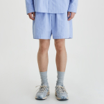 JAJU Firm Crisp Full-Banding Half Pants – Light Blue