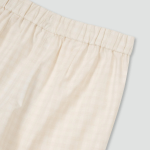JAJU Cotton Check Tuck Half Pants – Ivory