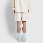 JAJU Cotton Check Tuck Half Pants – Ivory