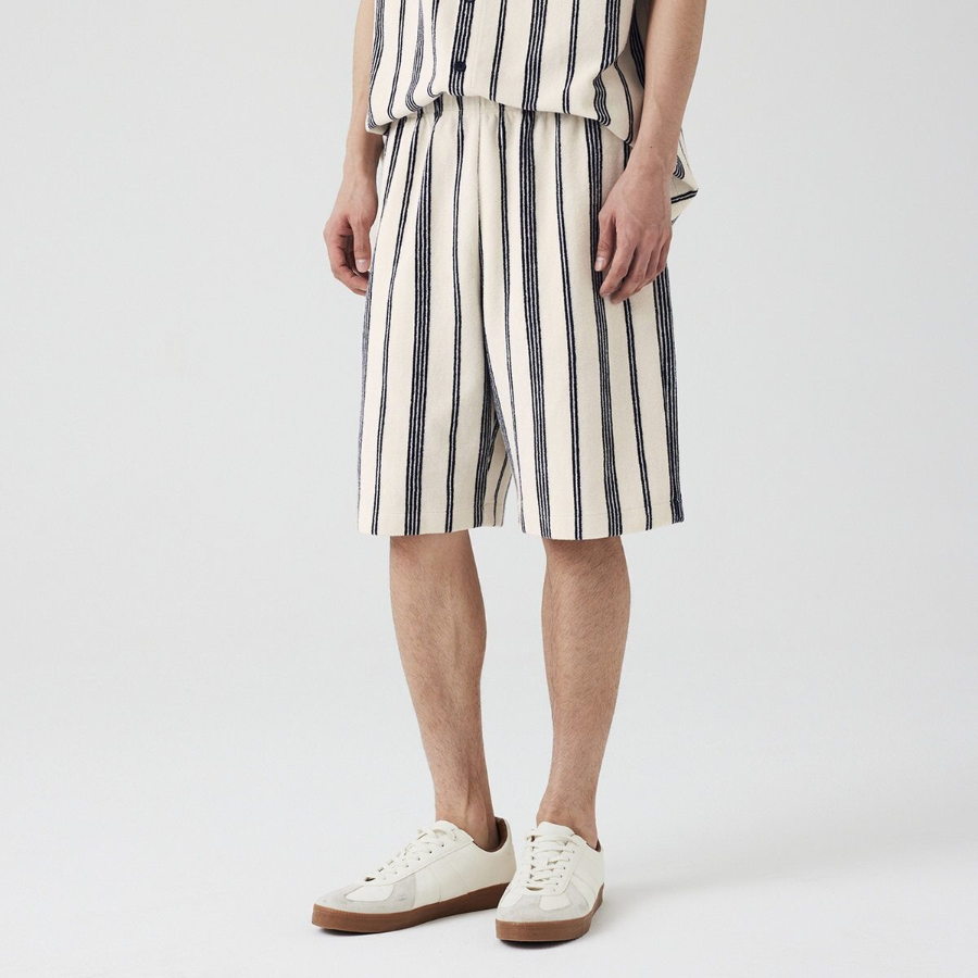 JAJU Terry Half Pants – Light Navy