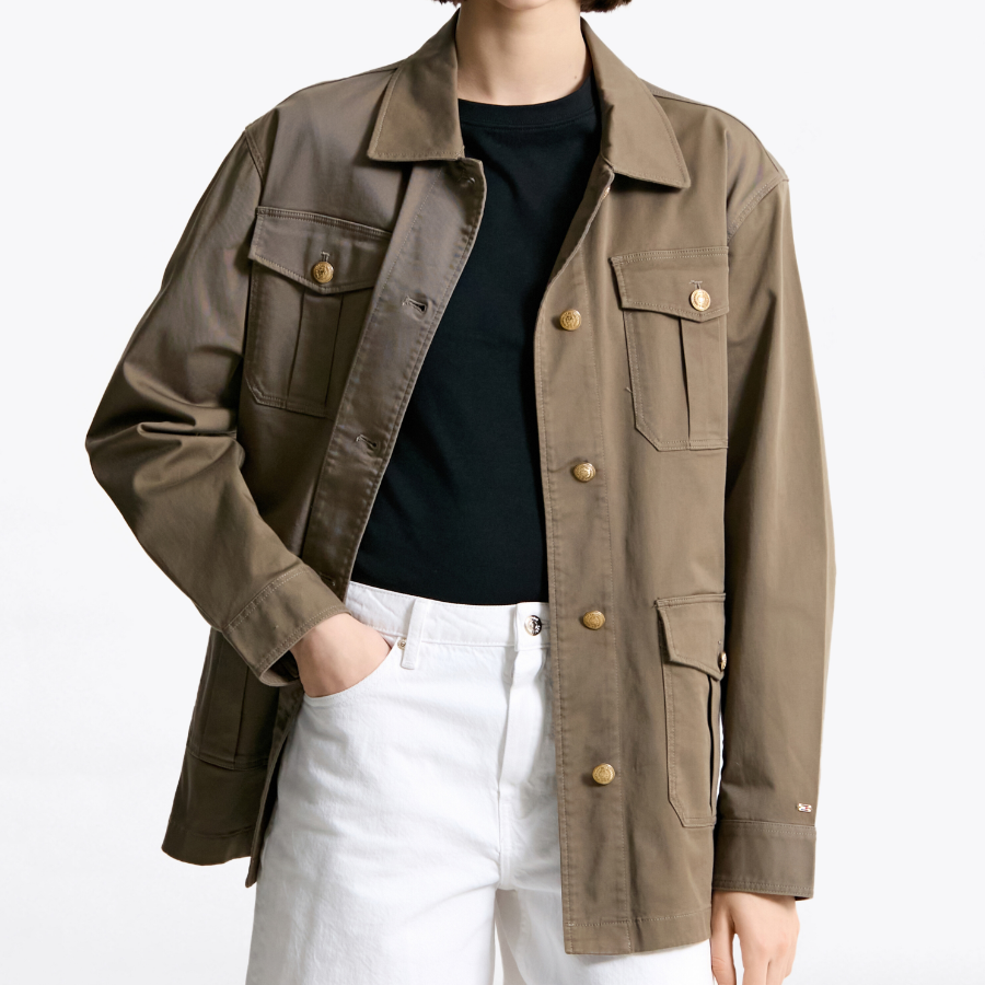 TOMMY HILFIGER Utility Gold Button Jacket