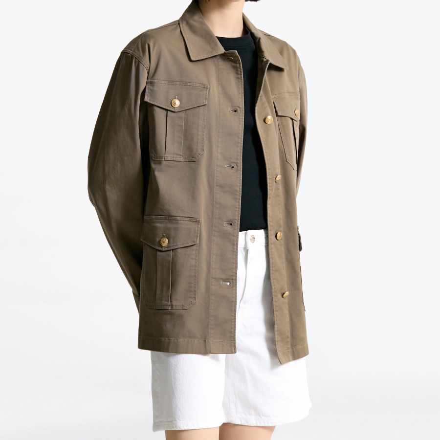 TOMMY HILFIGER Utility Gold Button Jacket