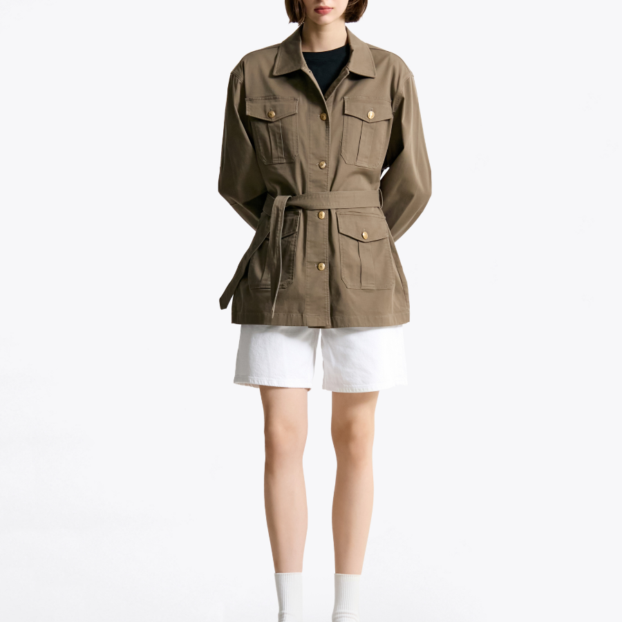 TOMMY HILFIGER Utility Gold Button Jacket